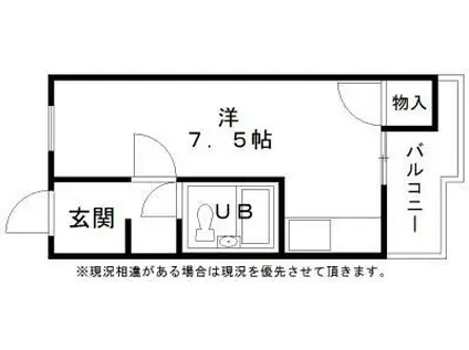 RIZEONE富田林レジデンスI(ワンルーム/3階)の間取り写真
