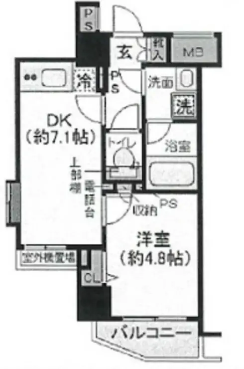 パレステュディオ目黒東 7階階 間取り