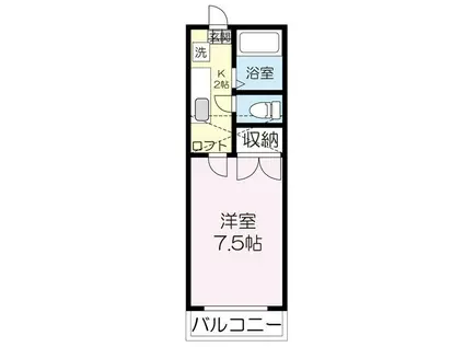 TAKE1(1K/1階)の間取り写真