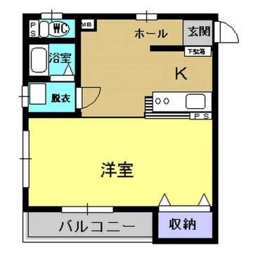 エクセルビューM(ワンルーム/3階)の間取り写真