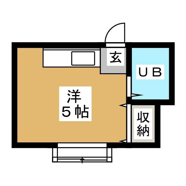サンハウスⅡ(ワンルーム/1階)の間取り写真