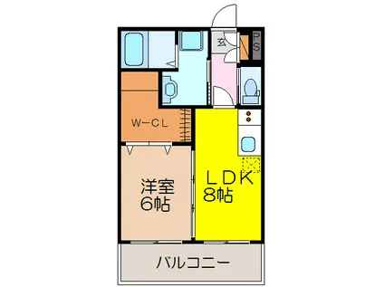 ヴィータKOGA(1LDK/3階)の間取り写真