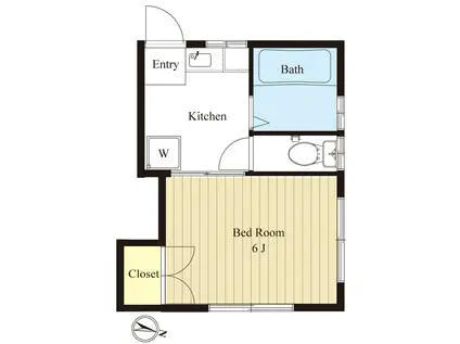 篠原台ハウス(1K/1階)の間取り写真