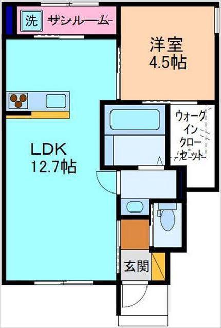 リラ・フィーユ下冨居(2LDK/2階)の間取り写真