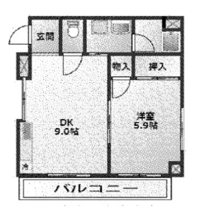 吉原マンション 1階階 間取り
