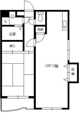 エモリエント紫原(1LDK/3階)の間取り写真