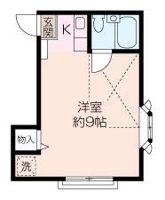 シーコーポ(ワンルーム/2階)の間取り写真