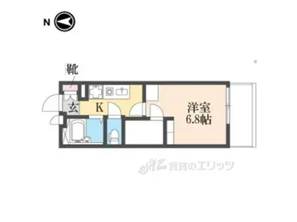 レオパレスあまがさき駅近(1K/4階)の間取り写真