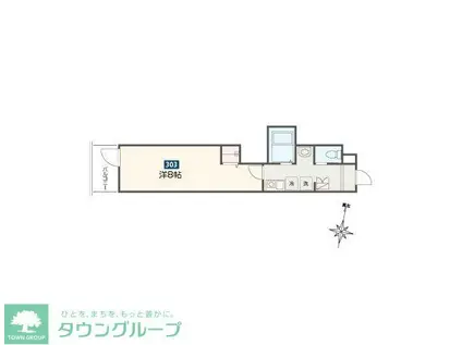 クラブレジデンス東青梅(1K/3階)の間取り写真