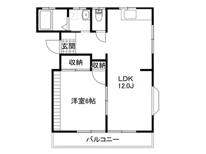 小泉ヒルズ(1LDK/2階)の間取り写真
