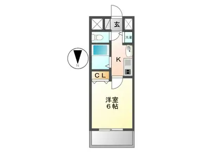 プレサンス久屋大通公園サウス(1K/5階)の間取り写真