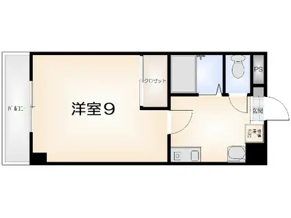 ビクトリーロード(1K/2階)の間取り写真