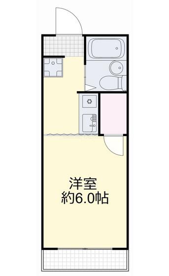 エバンス津島(1K/1階)の間取り写真