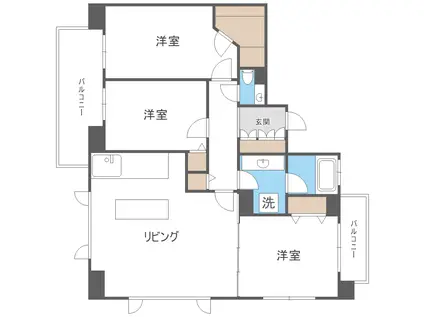 コンフォリア札幌植物園(3LDK/15階)の間取り写真