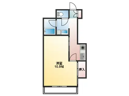 MSTニュー習志野(1K/2階)の間取り写真