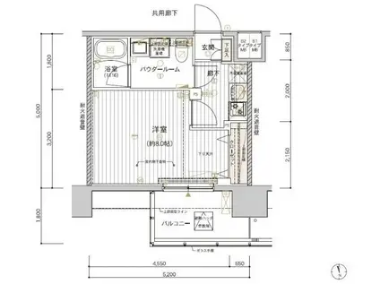 メインステージ東日暮里(1K/3階)の間取り写真