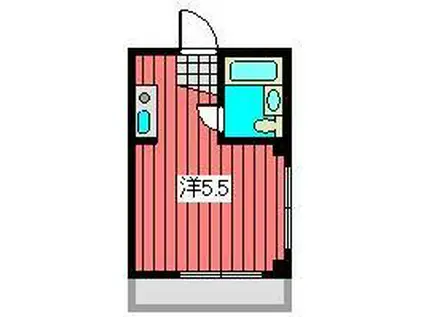 コーポ小林(ワンルーム/2階)の間取り写真