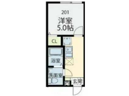 G-CREST(1K/2階)の間取り写真