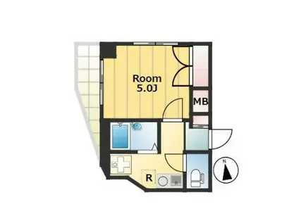 VERONA品川中延(1K/6階)の間取り写真