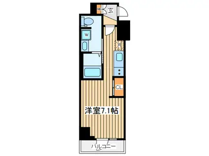エスレジデンス横濱阪東橋(ワンルーム/5階)の間取り写真
