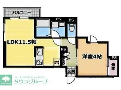 アリビオ五反野(2LDK/3階)の間取り写真