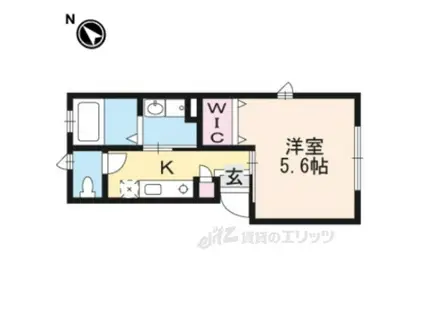 フローラ東雲(1K/2階)の間取り写真