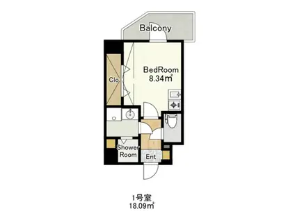 MODERNPALAZZO博多VICINO(ワンルーム/5階)の間取り写真