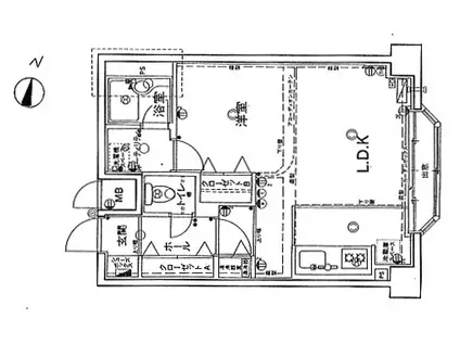ダイアパレス北34条(1LDK/6階)の間取り写真