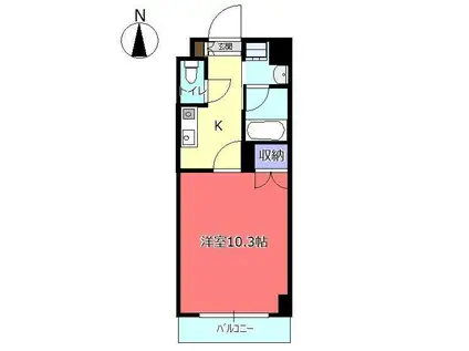 ドエルE-8(1K/3階)の間取り写真