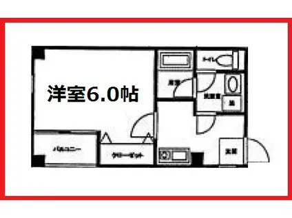 エーワン蔵前(ワンルーム/2階)の間取り写真