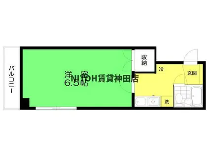 石田ビル(1K/2階)の間取り写真