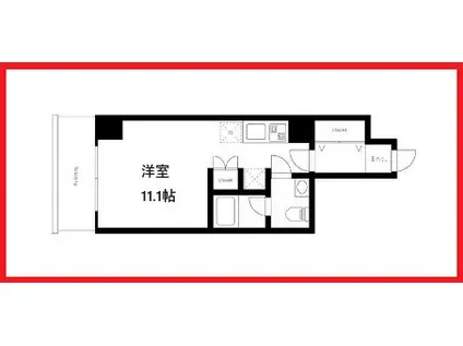 リヴィエールキワ(ワンルーム/7階)の間取り写真