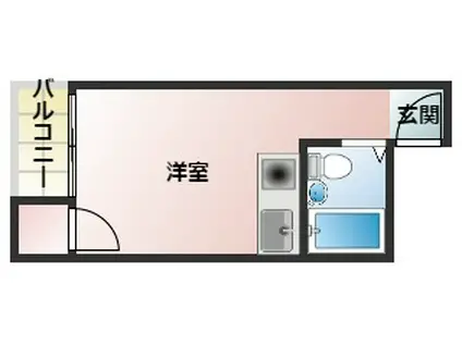 ウイングコート守口(ワンルーム/2階)の間取り写真