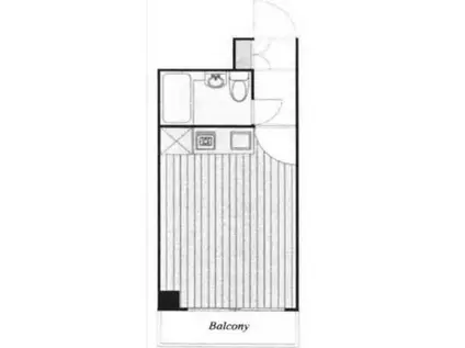 ライオンズマンション東北沢(1K/2階)の間取り写真