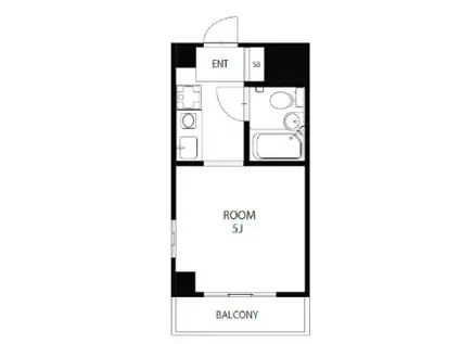 シルバースカイ(1K/2階)の間取り写真