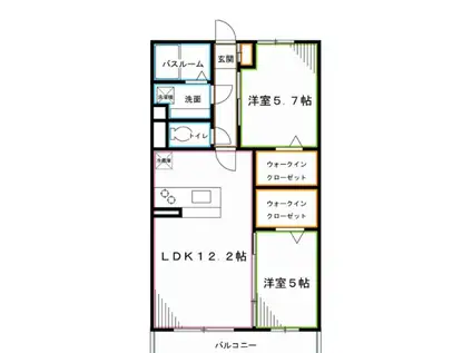 プレミーナコート(2LDK/3階)の間取り写真