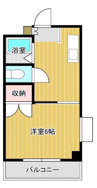 サンライズ鶴江A棟(1DK/1階)の間取り写真