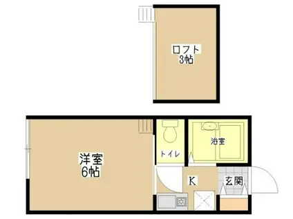 峰岸ハイツ(1K/2階)の間取り写真