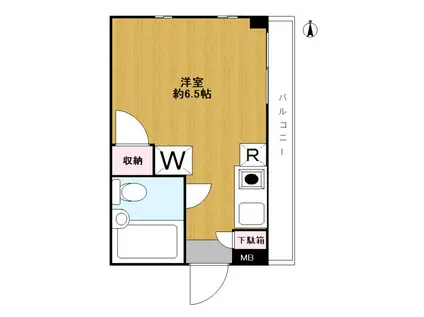 ビレッジ千駄木(ワンルーム/1階)の間取り写真