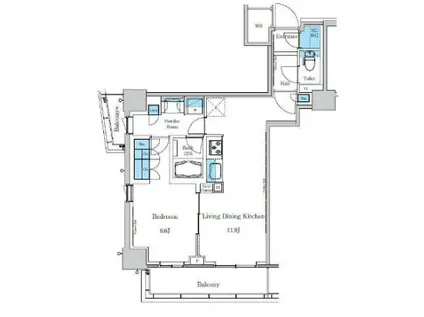 パークアクシス滝野川ラ ブリーズ(1LDK/3階)の間取り写真