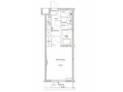 ラフィスタ志村坂下(1K/5階)の間取り写真