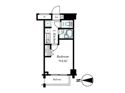 BLANCNOIR TOBU-NERIMA(1K/4階)の間取り写真
