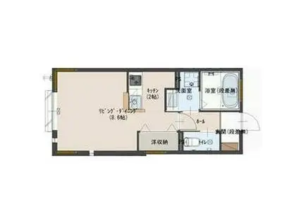 エルメゾン アイン(1K/1階)の間取り写真