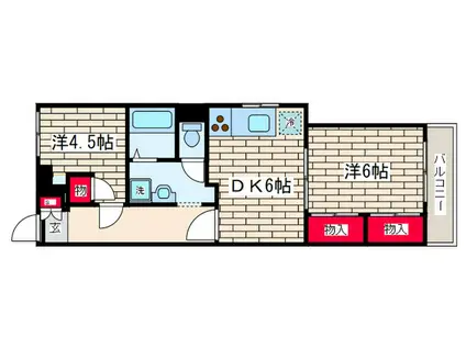 桜台レジデンス(2DK/2階)の間取り写真