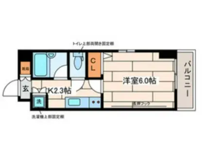 エクセリア馬込(1K/5階)の間取り写真