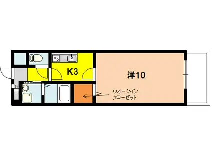 デリアス木屋町(1K/8階)の間取り写真