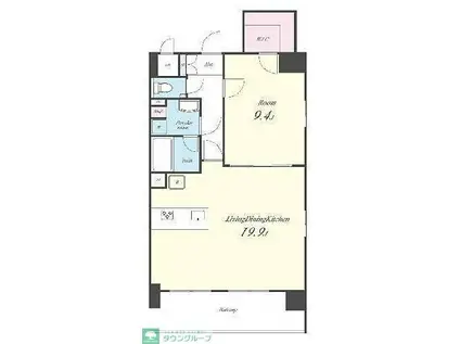 GOLD FOREST 半蔵門(1LDK/5階)の間取り写真