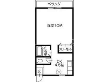 サクラハイツ(1DK/2階)の間取り写真