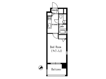 MFPRコート蒲田(ワンルーム/4階)の間取り写真