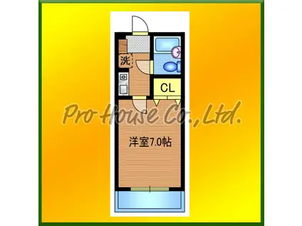 フォーレスト・ナミキ(1K/1階)の間取り写真